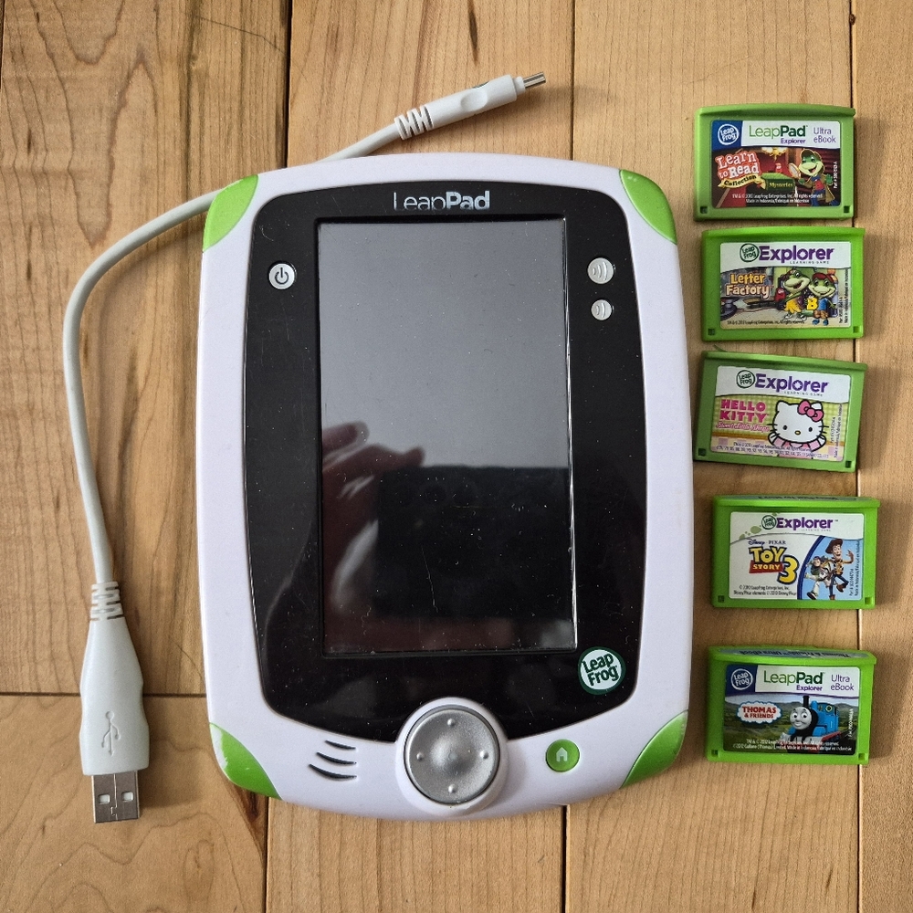 Leappad Explorer and 5 games, read description